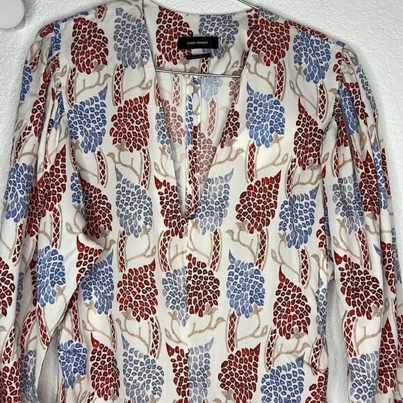 NWT ISABEL MARANT Bagenia Printed Midi Dress Size 40/ US Large - Picture 4 of 16